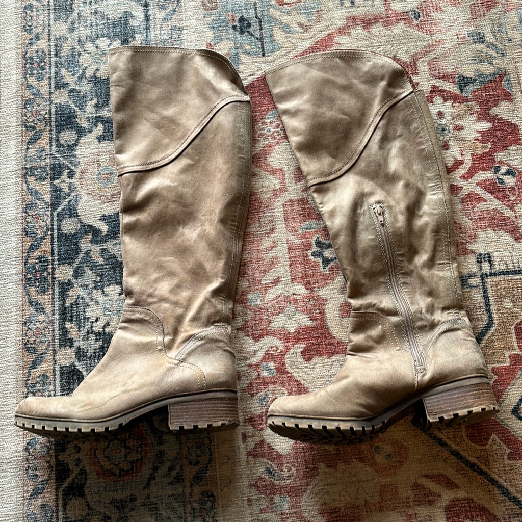 Tall Brown Lucky Brand Boots Hardly Worn